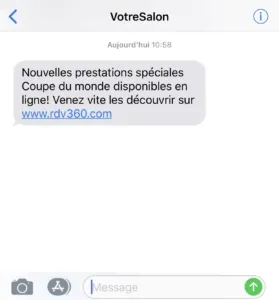 SMS d’un salon : nouvelles prestations spéciales Coupe du monde disponibles en ligne