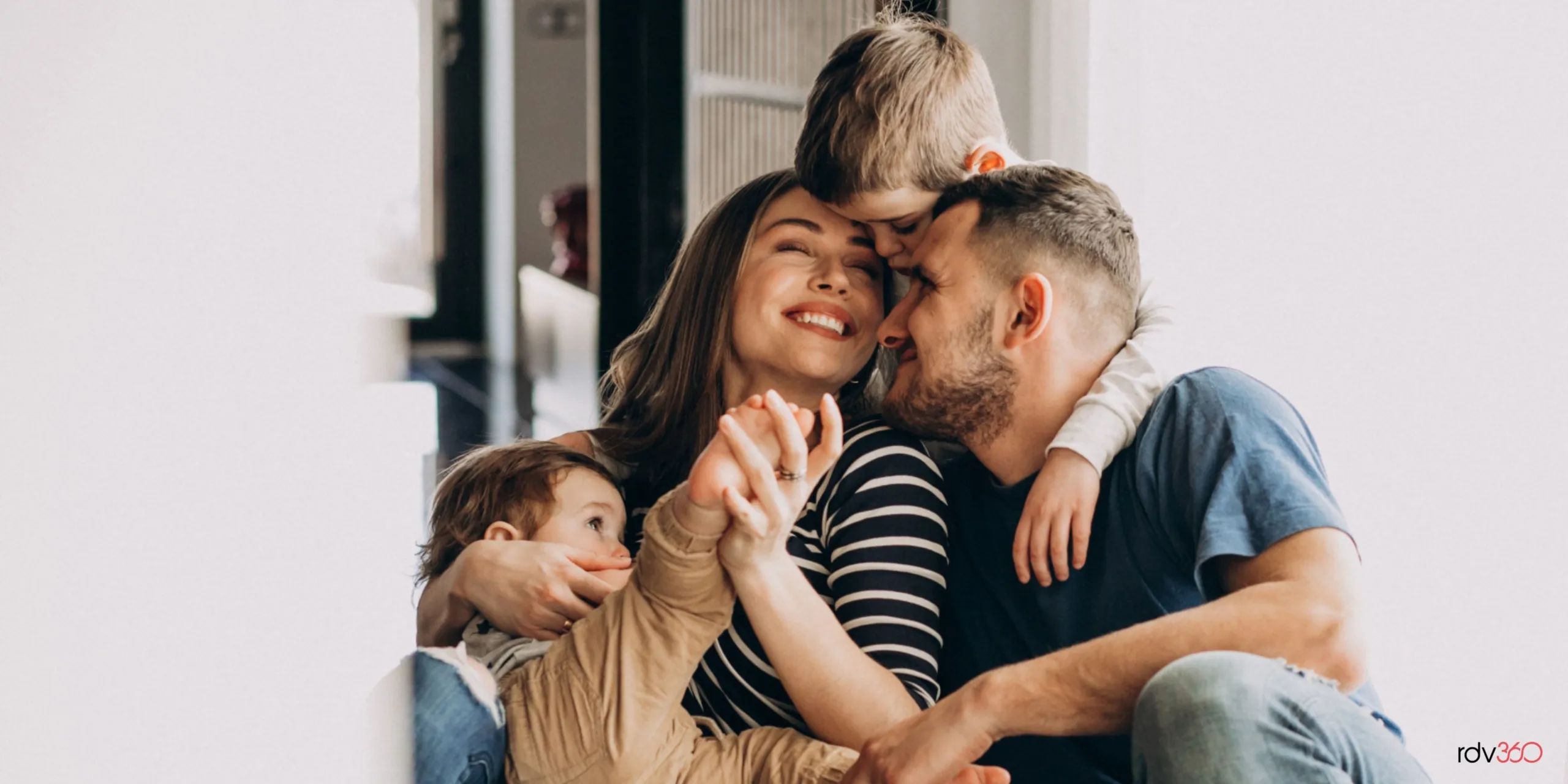 Famille réunie pour la fête des mères et des pères