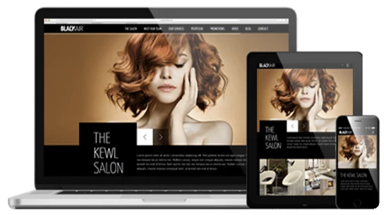 Site web d’un coiffeur réalisé avec RDV360