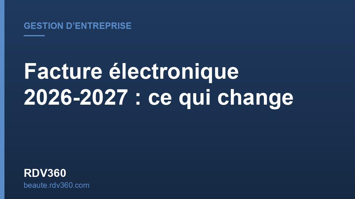 Facture électronique pour salon, institut et spa avec RDV360